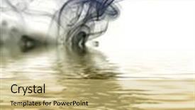  Presentation with abstract blue white - Beautiful presentation featuring blue rays smoke abstract in white background backdrop and a soft green colored foreground