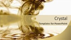  Presentation with abstract blue white - Audience pleasing slide set consisting of blue rays smoke abstract in white background backdrop and a yellow colored foreground