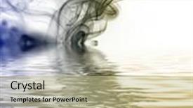  Presentation with abstract blue white - Theme featuring blue rays smoke abstract in white background background and a mint green colored foreground