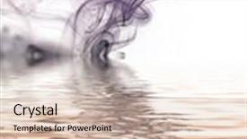  Presentation with abstract blue white - Cool new theme with blue rays smoke abstract in white background backdrop and a lemonade colored foreground