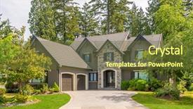  Presentation with colorful movable teeth - Slides with blue real estate - very neat and colorful home background and a tawny brown colored foreground