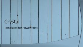  Presentation with wall - PPT theme enhanced with reclaimation - blue reclaimed timber wall backgound background and a  colored foreground