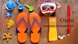  Presentation with rustic herbs on wood - Beautiful slide set featuring blue red angles - high-angle shot of a rustic backdrop and a red colored foreground