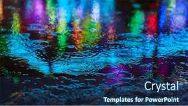  Presentation with blue night - Slide deck having blue-reflections-in-the-water background and a ocean colored foreground