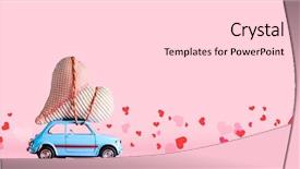  Presentation with blue pink - Cool new theme with blue retro toy car delivering backdrop and a white colored foreground