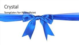  Presentation with healthcare dark blue ribbon - Amazing presentation theme having blue ribbon and bow isolated backdrop and a white colored foreground