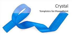  Presentation with blue ribbon - Presentation theme having blue ribbon isolated on white background and a  colored foreground