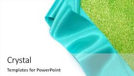  Presentation with blue ribbon - Beautiful slide set featuring blue ribbon on white background backdrop and a  colored foreground