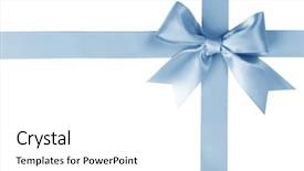  Presentation with blue ribbon - Cool new presentation with blue ribbon with bow backdrop and a white colored foreground
