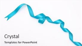  Presentation with blue ribbon - Cool new slides with blue ribbon backdrop and a pink colored foreground