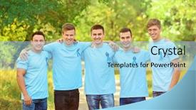  Presentation with prostate cancer - Presentation theme with blue ribbons outdoors prostate cancer background and a arctic colored foreground