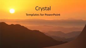  Presentation with mountains and the sacred geometry - Colorful presentation theme enhanced with blue ridge - dawn in mountains ideally backdrop and a light gray colored foreground