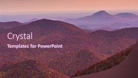  Presentation with blue ridge mountains - Presentation theme featuring blue-ridge-mountains-at-sunset background and a tawny brown colored foreground