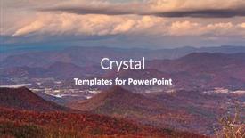  Presentation with blue ridge mountains - Cool new PPT layouts with blue-ridge-mountains-at-sunset backdrop and a gray colored foreground