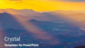  Presentation with blue ridge mountains - Slide deck enhanced with blue-ridge-mountains-at-sunset background and a ocean colored foreground