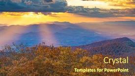  Presentation with blue ridge mountains - Slide set consisting of blue-ridge-mountains-at-sunset background and a tawny brown colored foreground