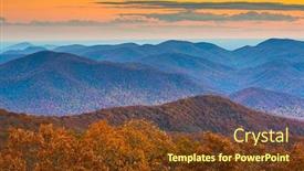  Presentation with blue ridge mountains - Colorful slide set enhanced with blue-ridge-mountains-at-sunset backdrop and a tawny brown colored foreground