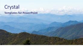  Presentation with blue mountain - Audience pleasing theme consisting of blue ridge mountains smoky mountain backdrop and a sky blue colored foreground