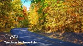  Presentation with asheville - Presentation theme with blue-ridge-parkway-winding-through background and a ocean colored foreground