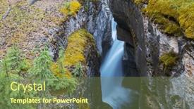  Presentation with canada - PPT layouts enhanced with blue-river-in-narrow-canyon background and a violet colored foreground