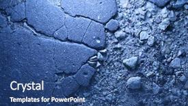  Presentation with asphalt pavement - Colorful PPT theme enhanced with blue rock - asphalt pavement texture background backdrop and a ocean colored foreground