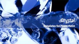  Presentation with rock stone - Slide deck consisting of blue rock - diamond - expensive stone background and a ocean colored foreground