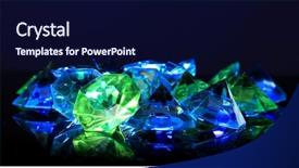  Presentation with diamonds - Amazing PPT theme having blue rock - diamonds on dark color background backdrop and a  colored foreground