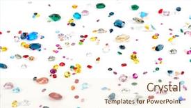  Presentation with gems - Beautiful presentation design featuring blue rock - gems isolated on white background backdrop and a  colored foreground