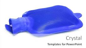  Presentation with rubber - Beautiful presentation theme featuring blue rubber hot water bottle on a white background backdrop and a white colored foreground