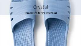  Presentation with rubber - Amazing presentation design having blue-rubber-slippers-isolated backdrop and a light blue colored foreground