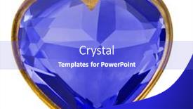  Presentation with sapphire - PPT theme featuring blue-sapphire-in-gold-heart background and a cobalt blue colored foreground