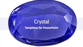  Presentation with sapphire - Presentation design featuring blue sapphire isolated on white background and a cobalt blue colored foreground
