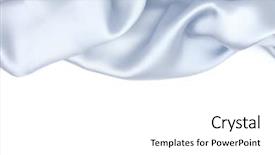  Presentation with satin - Amazing slide set having blue satin isolated on white backdrop and a white colored foreground