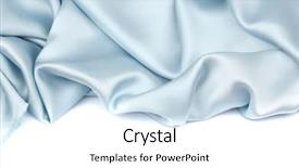  Presentation with satin - Theme consisting of blue satin isolated on white background and a white colored foreground