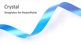  Presentation with satin - Cool new slides with blue satin ribbon isolated backdrop and a white colored foreground