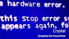  Presentation with crash - Cool new presentation theme with blue screen of death computer backdrop and a royal blue colored foreground