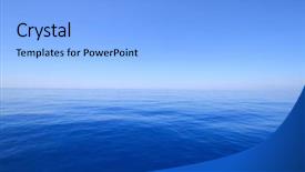  Presentation with horizon - Presentation theme featuring blue sea and sky horizon background and a light blue colored foreground