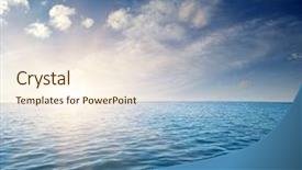  Presentation with sea sun - Presentation theme enhanced with blue sea and sun background and a cream colored foreground