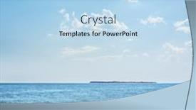  Presentation with skies - Audience pleasing slide set consisting of blue-sea-and-yellow-sand backdrop and a light blue colored foreground