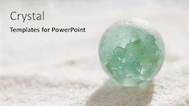  Presentation with sea glass - Colorful presentation design enhanced with blue-sea-glass-marble backdrop and a white colored foreground