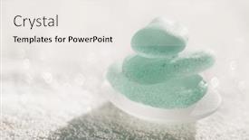  Presentation with sea glass - Amazing presentation having blue-sea-glass-with-white backdrop and a sky blue colored foreground