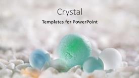  Presentation with sea glass - Colorful theme enhanced with blue-sea-glass-with-white backdrop and a light gray colored foreground