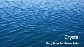  Presentation with green blue waves - Slides having surface with waves water background background and a ocean colored foreground