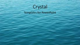  Presentation with blue waves - Beautiful presentation theme featuring blue sea surface with waves backdrop and a light blue colored foreground