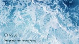  Presentation with blue waves - Colorful presentation design enhanced with blue-sea-texture-with-waves backdrop and a light blue colored foreground