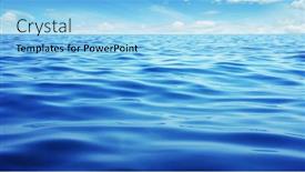  Presentation with ocean surface - PPT theme having blue-sea-water-ocean-surface background and a light blue colored foreground