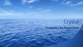  Presentation with sea water - Theme with blue-sea-water-surface background and a light blue colored foreground