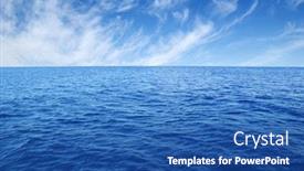  Presentation with sea water - Audience pleasing slide deck consisting of blue-sea-water-surface backdrop and a ocean colored foreground