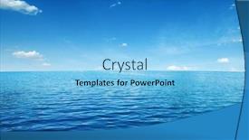 Presentation with sea water - Audience pleasing theme consisting of blue-sea-water-surface backdrop and a light blue colored foreground