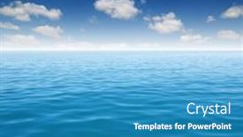  Presentation with sea water - Presentation theme featuring blue-sea-water-surface background and a teal colored foreground